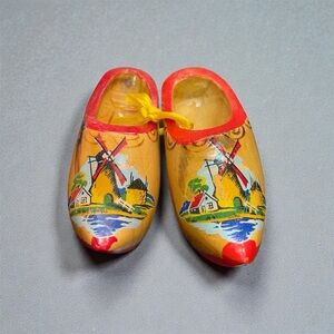 Colorful Wooden Clogs with Windmill Design